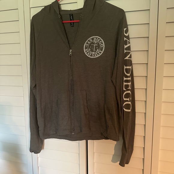 San Diego Gray Hoodie Sweater - Picture 1 of 2